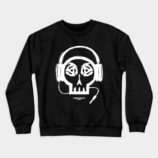Give me Vinyl or Give me Death! White Crewneck Sweatshirt by Chuck Groove